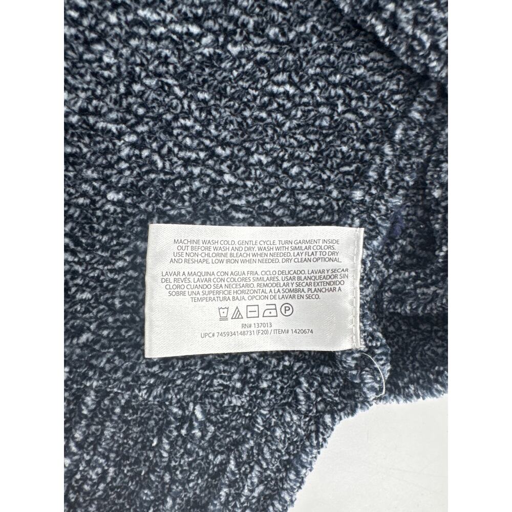 Orvis Chenille Sweater Navy Marled V Neck Soft Knit Pullover Size Small - Picture 6 of 7